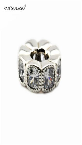 

alluring cushion clear cz spacer bead silver beads fits p bracelet for woman beads diy woman jewelry for woman gift wholeas9273112