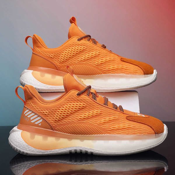 

men sneakers lightweight sports running shoes man breathable mesh casual trainers orange black grey beige