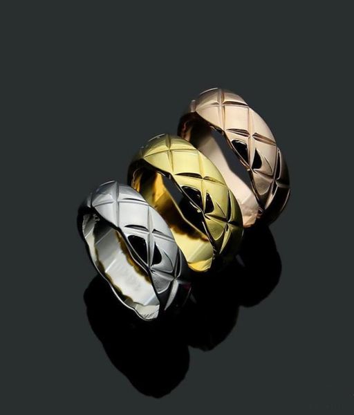 

titanium steel gold silver rosy love ring men and women lozenge rings for lovers fashion jewelry couple gift 3 colour size5117162333