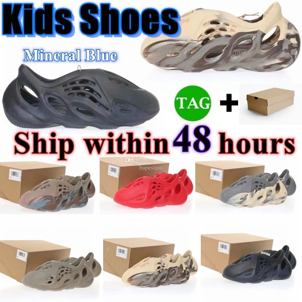 

kids shoes slippers toddlers foam runner youth sandals girls boys slider children kid shoe mineral blue onyx pure slide slipper desert shoe, Black