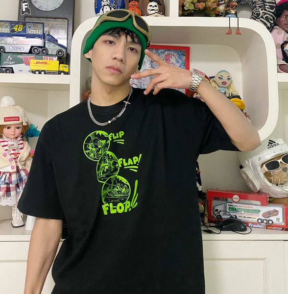 

black green print t shirts 2023ss  men women tees 2023, Black;brown