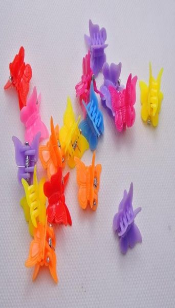 

50pcs mixed color butterfly clips for kids plastic butterfly mini hair claw clips clamp for kids gift multicolor 18cm15cm6935542, Golden;silver