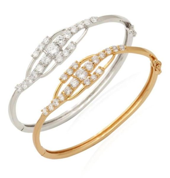 

cubic zirconia bracelet bangle yellow gold color fashion jewelry gift for women bracelet mgc h52232385313, Black