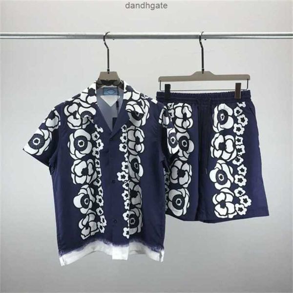 

2 summer fashion mens tracksuits hawaii beach pants set designer shirts printing leisure shirt man slim fit the board of directors sleeve sh, White;black