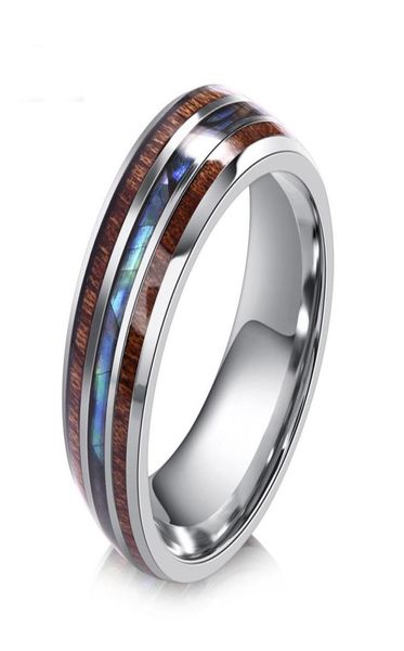 

fashion 8mm polished matte abalone shell tungsten carbide ring business style men039s jewelry size 6 131374350, Silver