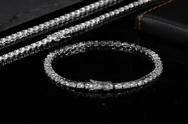 

jewelry bracelets 5mm 6mm tennis chains design for women men titanium steel bracelet with cz diamond lover gold silver rose fashio9407701, Golden;silver