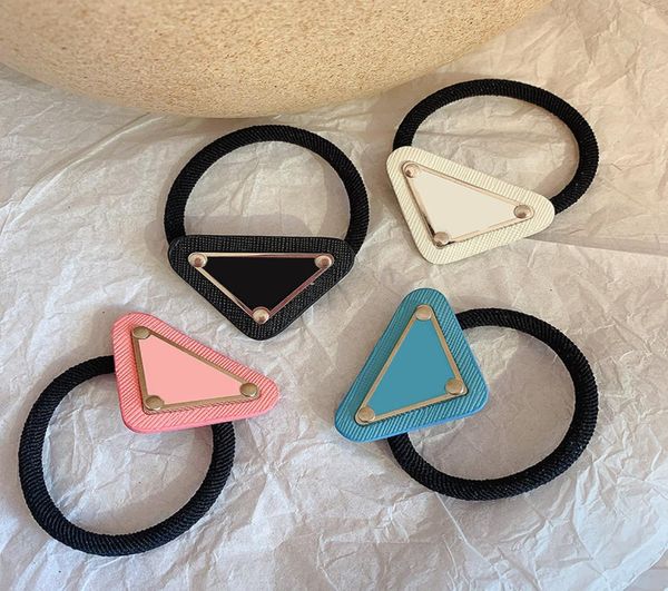

charm designer headbands retro triangle hair rubber bands for women girl brand elastic hairbands sports headband head 2243120, Pink
