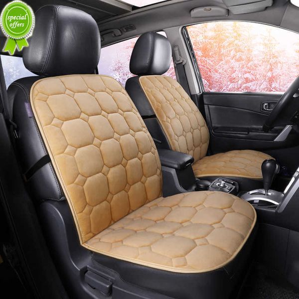 

new universal plush car seat cover protector warm auto front with backrest non-slip seat cushion pad winter interior mat