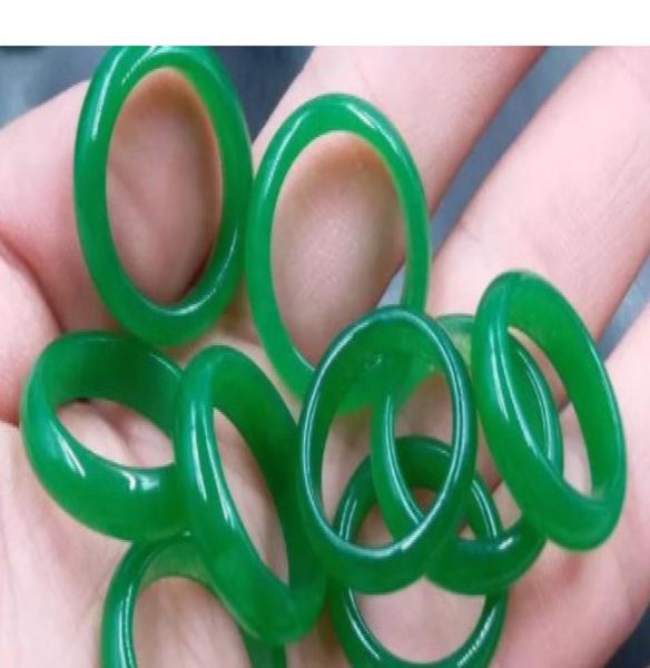 

new green jade ring fine men and women couples ring0126857520, Silver