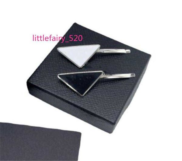 

luxury designer metal barrettes hair clips women girl triangle letter barrette hairpin headdress fashion hair jewelry8774039, Golden;silver