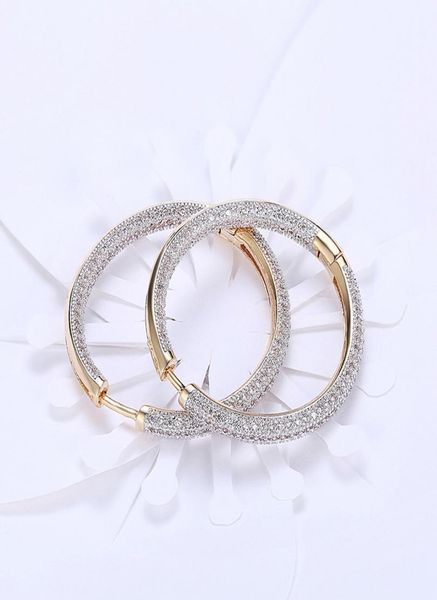 

fashionluxury big full paved cubic zirconia creole earrings romantic jewelry gift for women brincos tf 126e3052764, Golden;silver