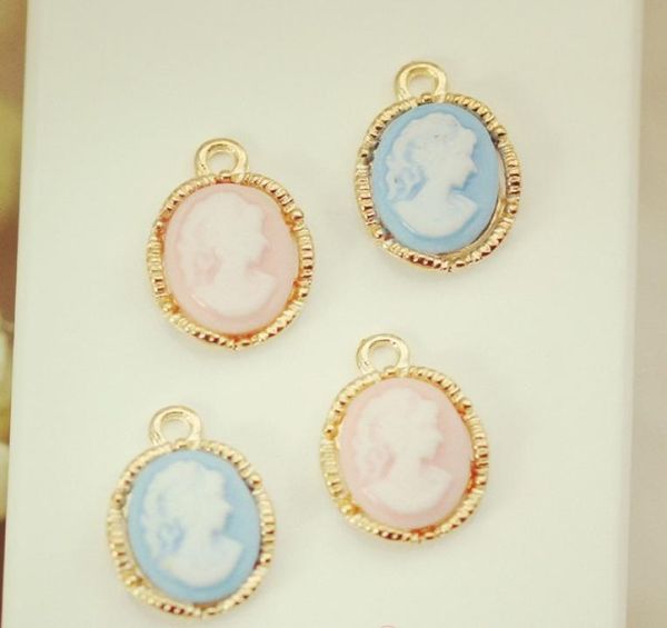 

fashion jewelry 10pcs 15 10mm oval gold color beauty head lady cameo charms for diy bracelet jewelry finding hand made8981090, Silver
