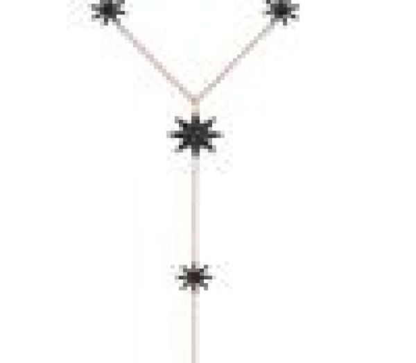 

arrived sparking star charm y shape long lariat link chain necklaces for women gold color fashion wedding jewelry gifts 201213416107, Black