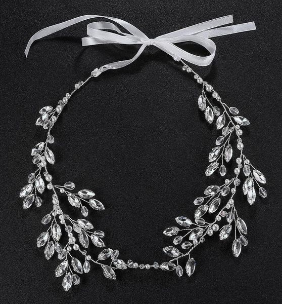 

boho wedding hair jewelry fashion pearls crystal headbands handmade princess hairpieces hair vine tiaras and crowns jcg0812191892, Golden;white