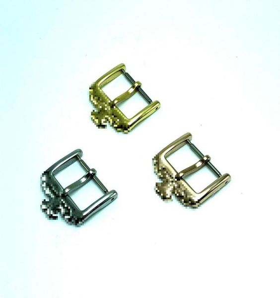 

whole famous brand master dating clown series polished stainless steel strap belt buckle pin buckle clasp accessories 18mm2464502, Black;brown