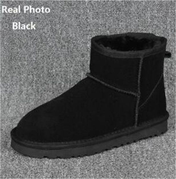 

luxury men women snow boots australian brand style warm outdoor half boots winter designer waterproof snow boots, Black