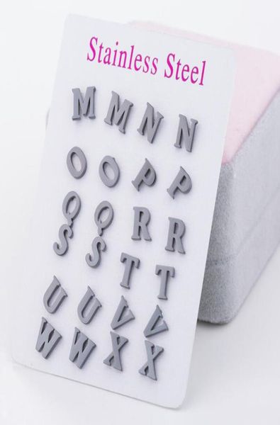 

initial letter a z stud earrings jewelry for women stainless steel letter earrings birthday jewelry5422598, Golden;silver