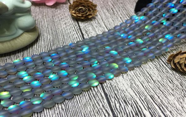 

681012mm dull polish grey crystal moonstone beads round loose noctilucent stone beads handmade diy jewelry accessories6860659, Black