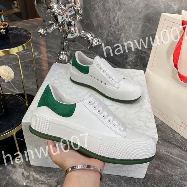 

2023 new casual shoe designer leather lace up men fashion platform sneakers white black mens womens size 35-46 xsd230417