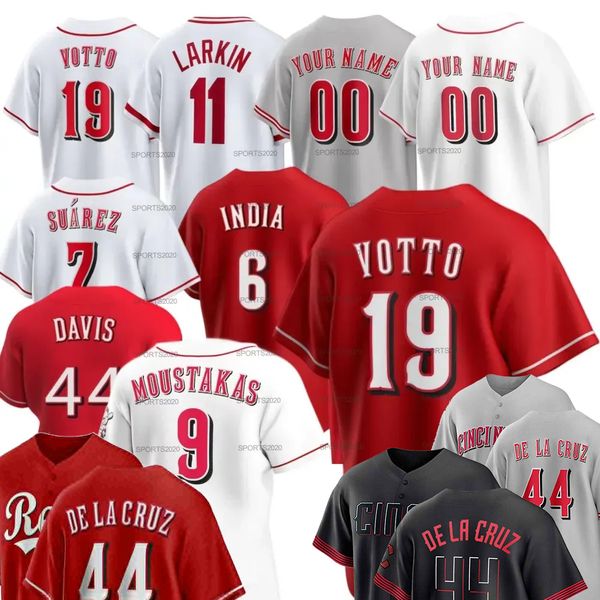 

reds 2023 city connect jersey 44 elly de la cruz nick lodolo andrew abbott jonathan india johnny bench joey votto ken griffey barry larkin p, Blue;black