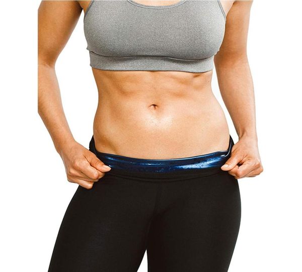 

men women sweat shaper fitness slims high waist sauna workout sport pants body shaper thermo sweat sauna effect capris midcalf6827714, Black;brown