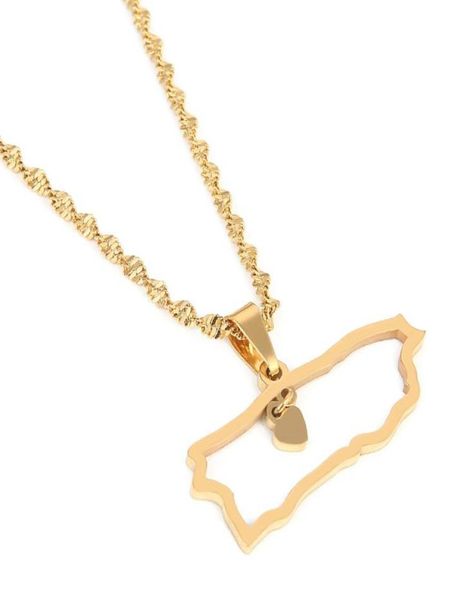 

new trendy puerto rico map heart pendant necklaces for women girl puerto ricans map jewelry itmes7149277, Silver