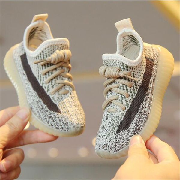 

spring autumn childrens sports shoes flying woven breathable kids athletic shoe boys girls sneakers soft-soled toddler baby shoes chaussures, Black