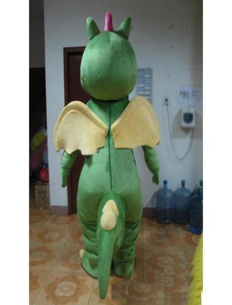 

2018 factory direct cartoon character cute green dragon mascot costume halloween party costumes2472151, Red;yellow