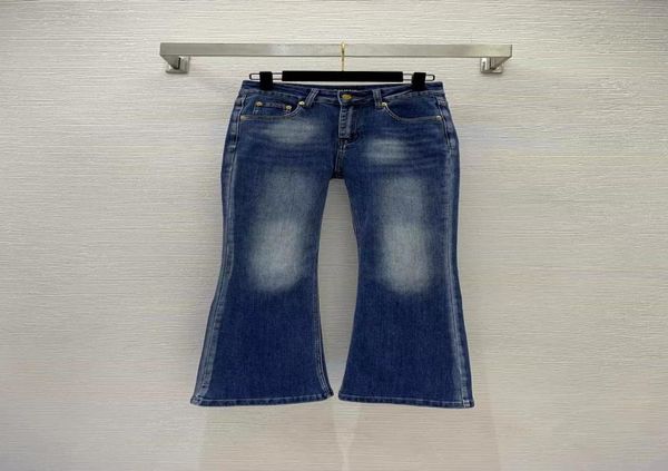 

designer jeans 2023 new spring summer fashion flare panelled brand same style pants luxury women039s clothing 121163111700, Blue