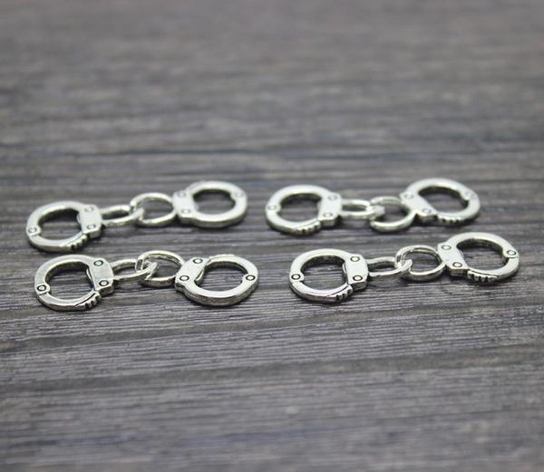 

30pcslot 31x11mm antique silver handcuff charm pendant0127852438, Bronze;silver