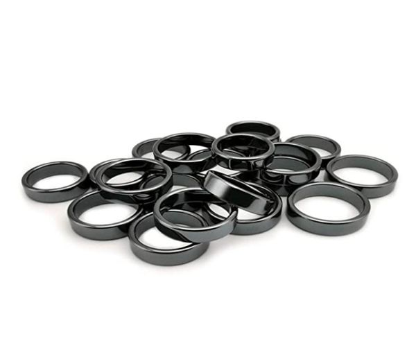 

flat hematite stone rings for women men magnetic energy rings6683566, Silver