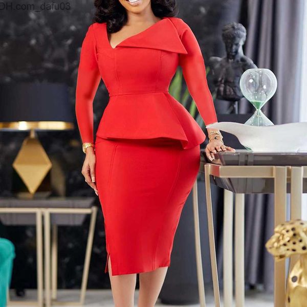 

urban dresses women's elegant church occasion dress long sleeved diagonal collar european knee length workplace women's profession, White;black