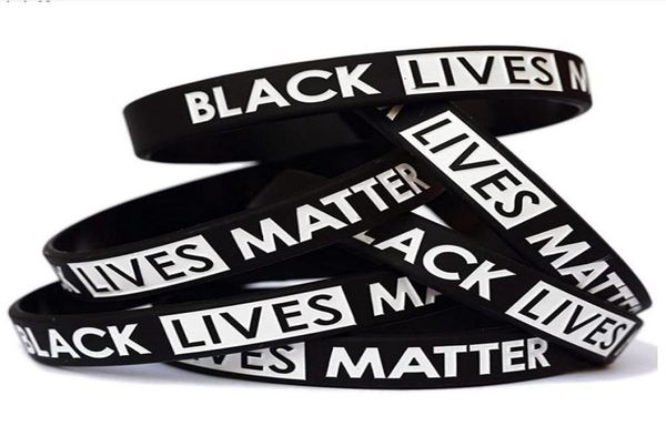 

black lives matter wristband silicone bracelet women men rubber bracelets wristband bangles 200pcs ooa81105336825, Golden;silver