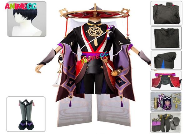 

theme costume anime game genshin impact scaramouche cosplay costume hat shoes wig anime halloween genshin cosplay scaramouche cost9210494, Black;red