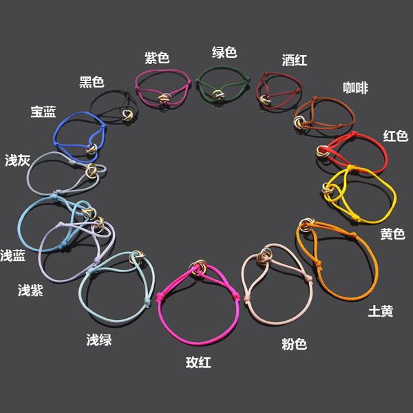 

10 years factory wholesale price couples high-end brand c letter stainless steel rope bracelet suitable for couples gifts with dust bags., Black