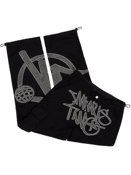 

men's pants minus two cargo y2k pants men pattern oversized black trousers harajuku hip hop punk rock gothic clothing streetwear 230711