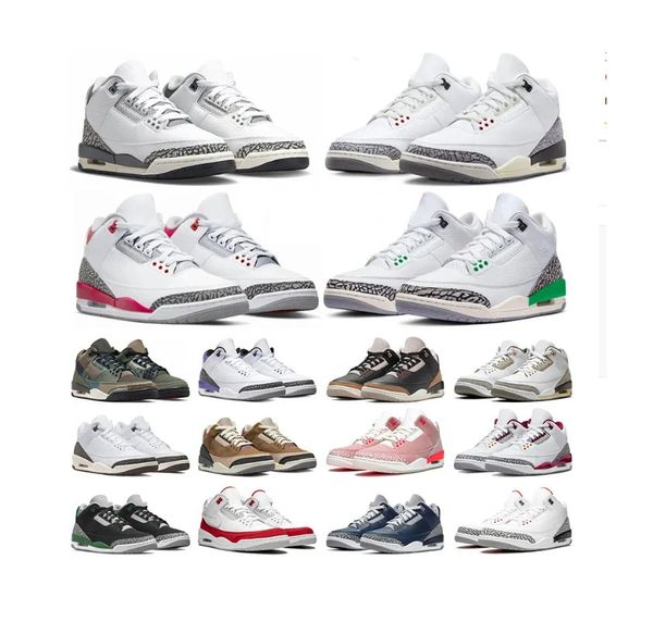 

3 basketball shoes 3 men sneakers white cement pine green fire red cardinal dark iris neapolitan muslin desert elephant gold mens women outd
