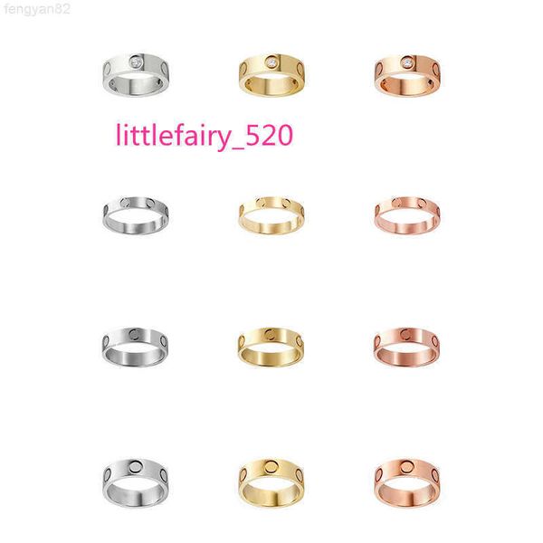 

love rings womens designer ring couple jewelry band titanium steel with diamonds casual fashion street classic gold silver rose optional siz