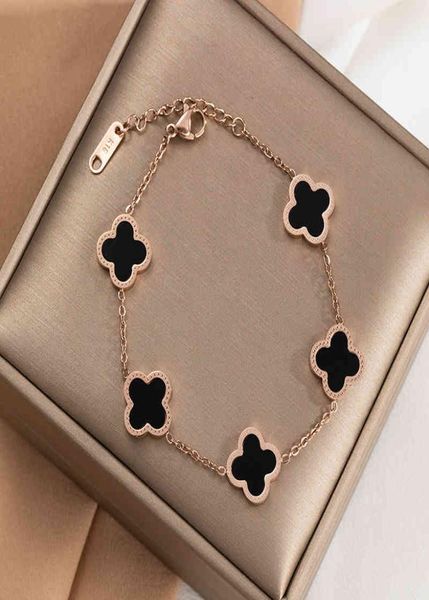 

pendant ba385 18k gold plated clover bracelet jewelry lucky ladi women039s gift four leaf clover bracelet luxury6631125, Silver