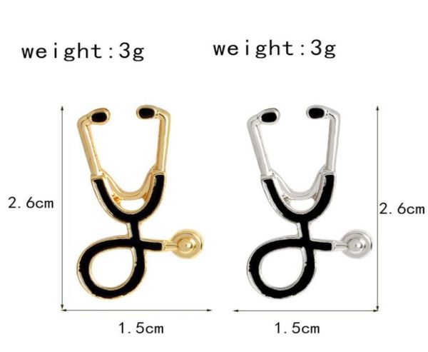 

nurse doctor stethoscope enamel brooch pins creative lapel brooches badge for women men girl boy jewelry gift9396530, Gray