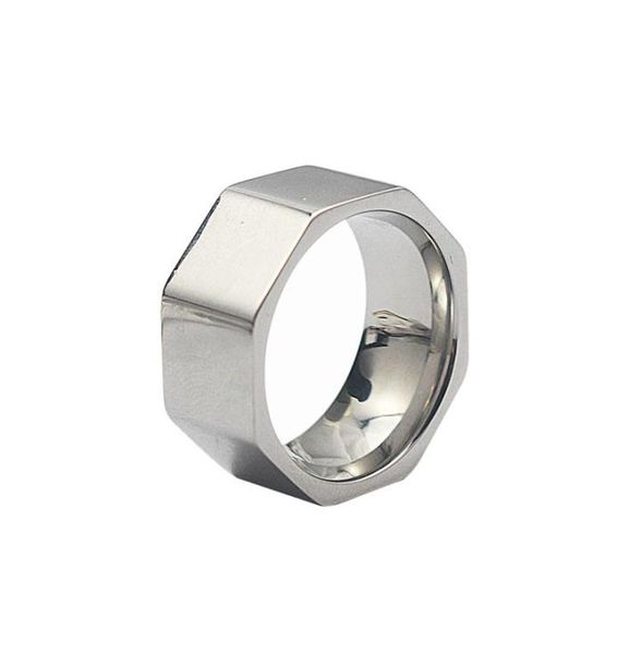 

2017 new arrival bands trendy men metal party stainless steel men jewelry rings anel geometric 316l stainless steel ring3806171, Golden;silver
