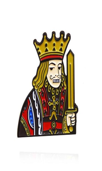 

creative poker cards profile picture brooch pins 3pcsset enamel funny jqk metal brooches for girls gift jewelry cartoon badges de9981320, Gray