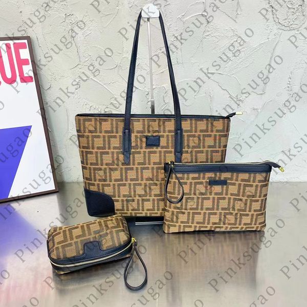 

pink sugao women shoulder tote bags handbags luxury large capacity pu leather fashion luxury shopping bags purse 3pcs/set sisi-230706-70 nms
