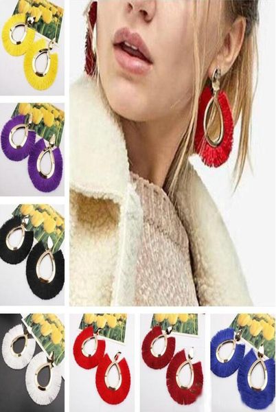 

tassel designer earrings earings women bohemia fan shape fringe dangle ear stud luxury fashion vintage earring eardrop jewelry5665694, Silver