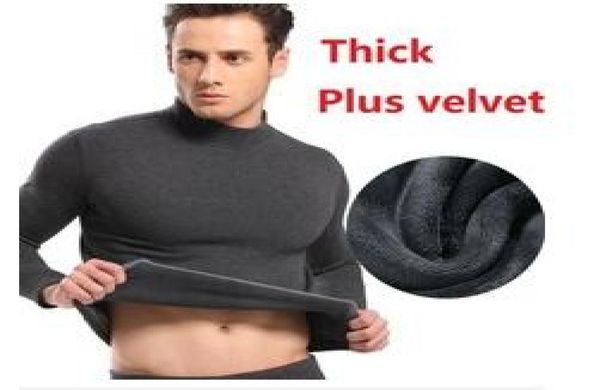 

two pieces soft add merino wool thermal underwear set warm neck high collar thermal underwear cashmere sport thermals polartec lon1115355, Black;white