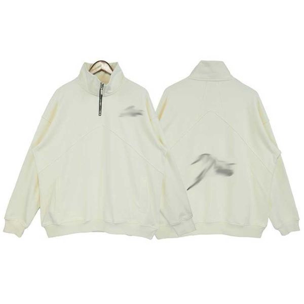 

mens hoodies sweatshirts european and american half zipper solid color men sweater stitching letter embroidery g3m1, Black