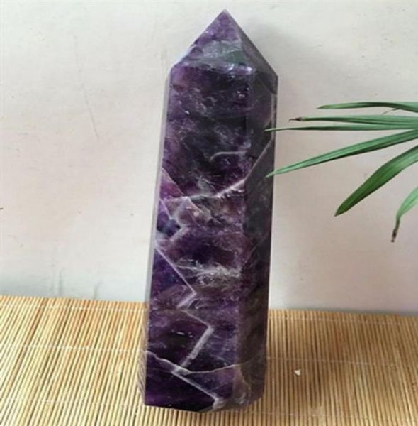 

1pcs natural dream amethyst crystal quartz wand points healing7778401, Black