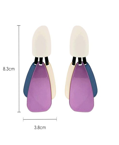 

2022 new fashion geometric earrings female temperament personality morandi color earrings woman lady wedding jewelry8765350, Golden
