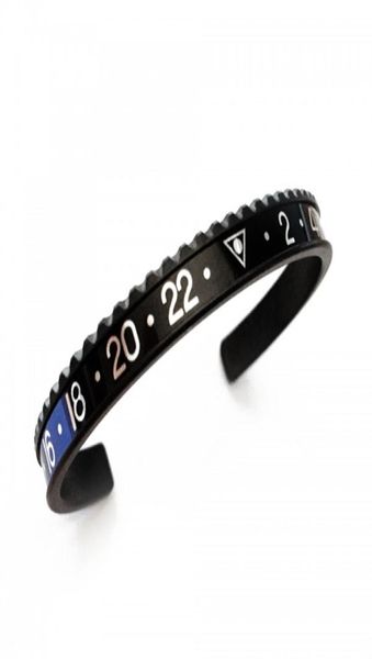 

361l stainless steel black cuff bangles bracelets car style speedometer bangle bracelet for lover valentine day friend gift b00842498395