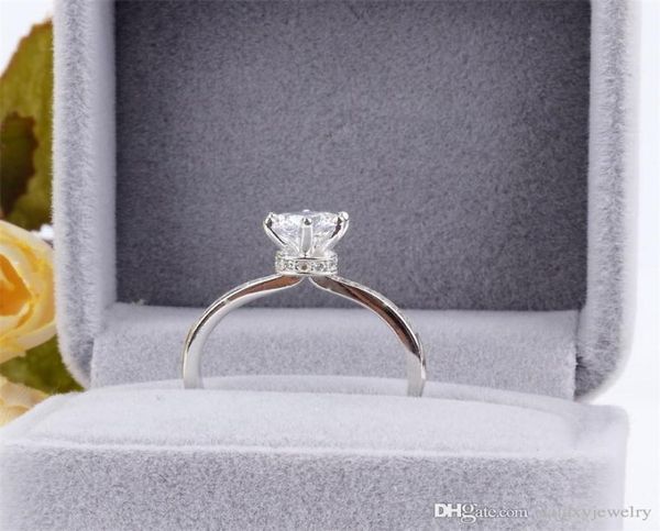 

yhamni solid 925 sterling silver 5a zircon ring luxury women engagement ring wedding crown rings jewelry xjzr0507048657, Slivery;golden